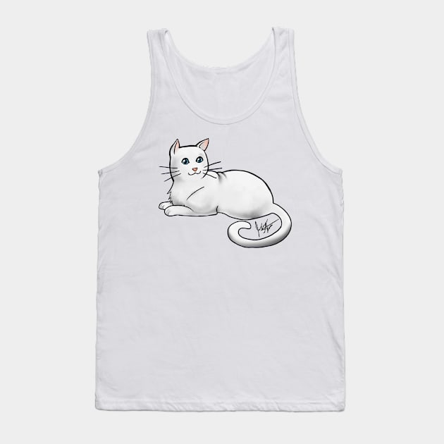 Cat - American Shorthair - White Tank Top by Jen's Dogs Custom Gifts and Designs